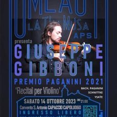 IL VIOLINISTA GIUSEPPE GIBBONI IN CONCERTO PER LA PRIMA EDIZIONE DEL PREMIO PHOEBUS